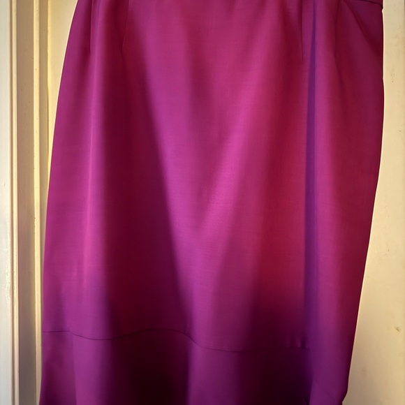 Le Suit Purple 2 Piece Suit with Black Trim and A-Line Cut - Picture 2 of 5